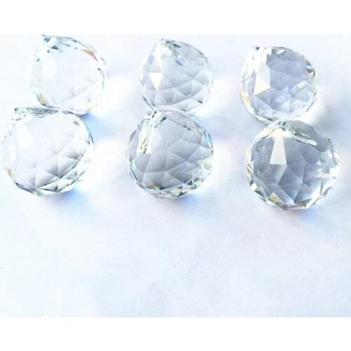 10pcs/lot Top Quality 20mm K9 Crystal Hanging Faceted Clear Ball/ Crystal Chandelier Sphere Pendants/ Crystal Lighting Parts