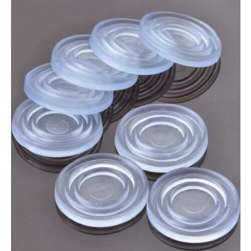 1000pcs/lot D18X2 18*2MM D23X3 23*3MM Clear transparent Anti-scratch Non-slip Soft Rubber Glass Desk Table funiture Pad Buffer