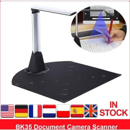 Aibecy BK35 Document Camera Scanner 8 Mega-Pixel HD Camera A4 Capture Size with LED Light Teaching Software for Online Teaching