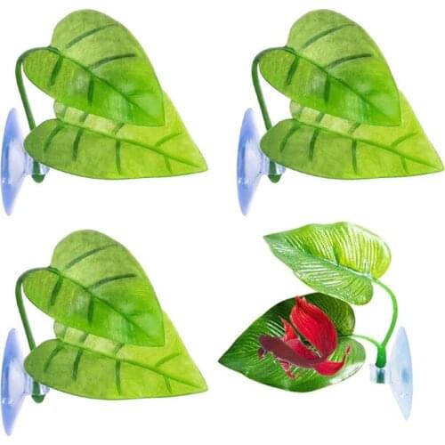 Fish Tank Aquarium Artificial Leaf Decoration Betta Fish Rest Spawning Ornamental Plant Betta Fish Play Relax Hide Leaf Hammock