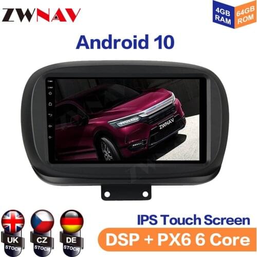 Android 10 IPS Screen For Fiat 500X Screen Car Multimedia Player Navigation Audio Radio Stereo Head Unit