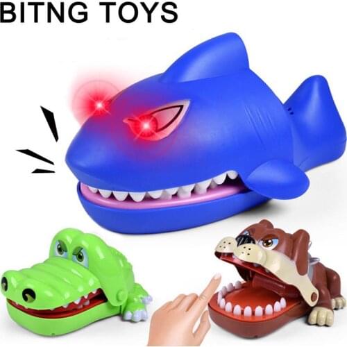 Funny Cartoon Dog Crocodile Shark Toys Mouth Dentist Bite Finger Novelty Game Toy For Kids Children NSV