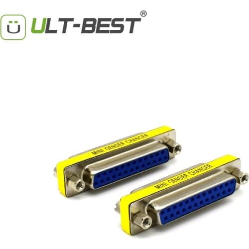 ULT-Best D-SUB DB25 Serial Cable Extended Adapter 25 Pin DB25 Female to Female F-F Coupler Connector