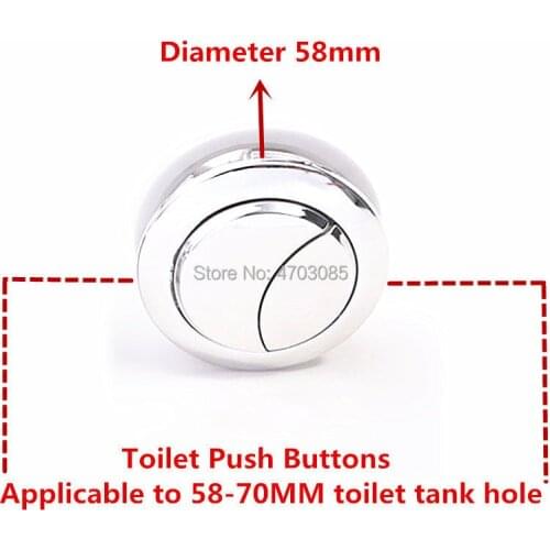 Inside diameter 58mm Toilet Push Button,Suitable for water tank cover hole 58-70mm,Round dual push button toilet flush
