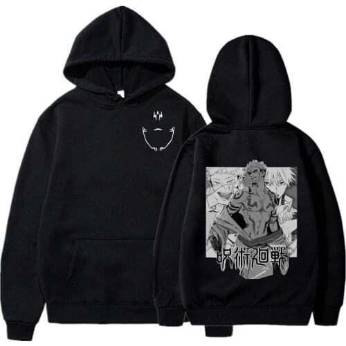 2021 Jujutsu Kaisen Printed Hoodie Loogt-sleeved Harajuku Ryomen Sukuna Sportswear Hoodie Men Women Unisex Winter Autumn Spring
