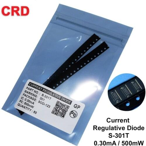 50PCS/LOT CRD Diode kit S-301T 0.3mA SMD SOD-123 CURRENT REGULATIVE DIODES NEW Free shipping It can be applied to sensors