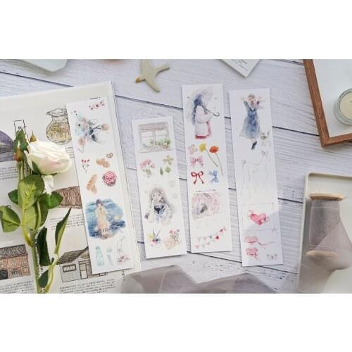 Beautiful Lovely Girls Washi Tapes Bullet Journal Masking Tape Adhesive Tape DIY Scrapbooking Washi Stickers