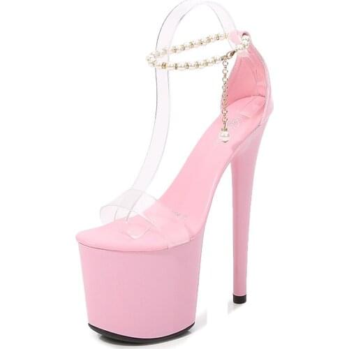 LEOPARD LAND Catwalk Patent Leather 20cm Super High Heels Stiletto Sexy Hate High Super High Sandals Female Summer LFD