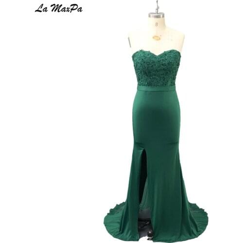 Sweetheart Green Jersey Mermaid Bridesmaid Dress CMT172