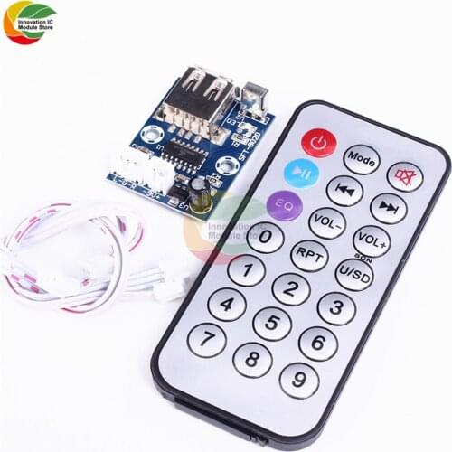 12V Mini WAV MP3 Decoder Board Lossless Decoding Module Two Channel Output For Music Audio Player USB Sound Card Remote Control