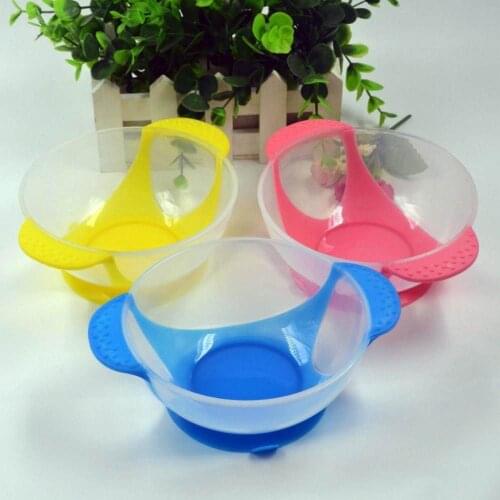 Baby Dinnerware Set Baby Training Feeding Dishes Childrens Tableware Kid Temperature Sensitive Spoon Suction Cup Bowl Feeding