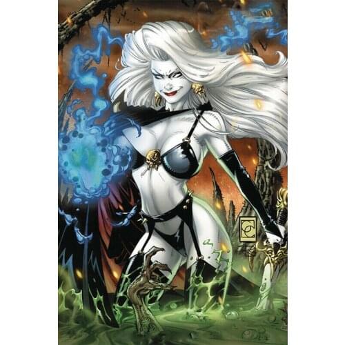 Wall Art Home Decor Green Tree Lady Black Canvas Print Painting Modern Sexy Poster Living Room Modular Pictures No Frame Artwork