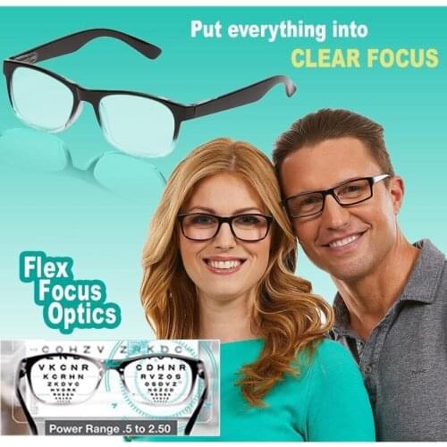 2019 Newest Auto-Adjusting Reading Glasses Glasses Mens and Womens Glass Frame Black High Quality for Men Women