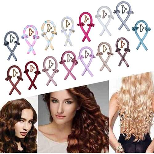 Heatless Curling Rod Headband Wave Ribbon Women Soft Headband Wave Formers Hair Curlers DIY Hair Styling Tools No Heat Curls