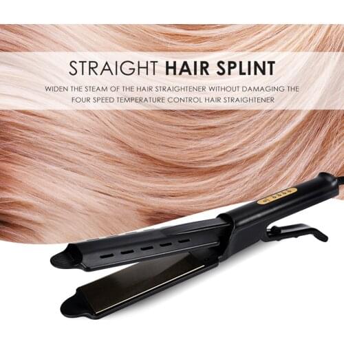 Professional Hair Straightening Flat Iron Ceramic Hair Straightener Wand Portable Four-speed Temperature Control Straight Clamp