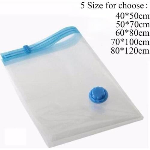 Transparent Vacuum Storage Bag Home Organizer Border Foldable Clothes Organizer Seal Compressed Travel Saving Bag Package