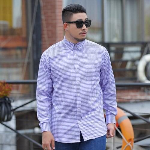 Plus Size 10xl 8xl 6x Lattice New Super Mens Large Long Sleeves Double Square Collar Formal Dress Shirts Spring Single Breasted