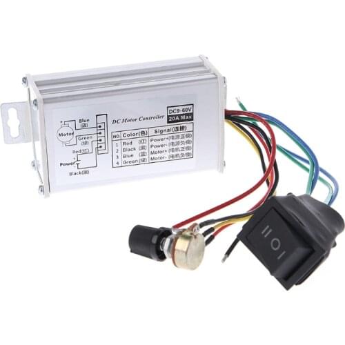 DC 12V 24V 36V 48V SoftStart Reversible Motor Speed Control PWM Controller PWM L15