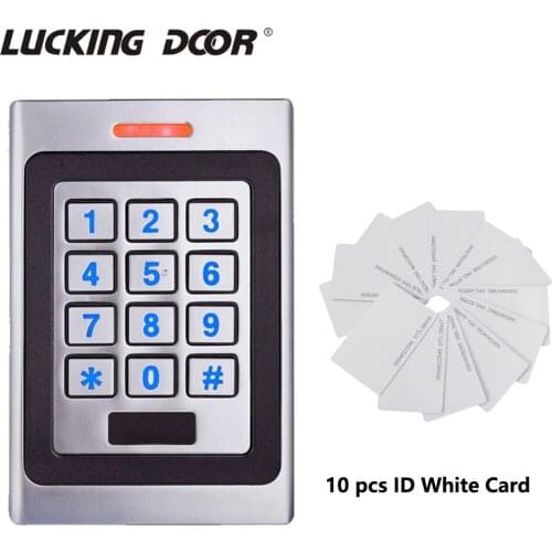 RFID Keypad Access Control System Kit Door Lock 2000 Users125KHz EM Card IP67 Waterproof Metal Case Security Entry Door Reader