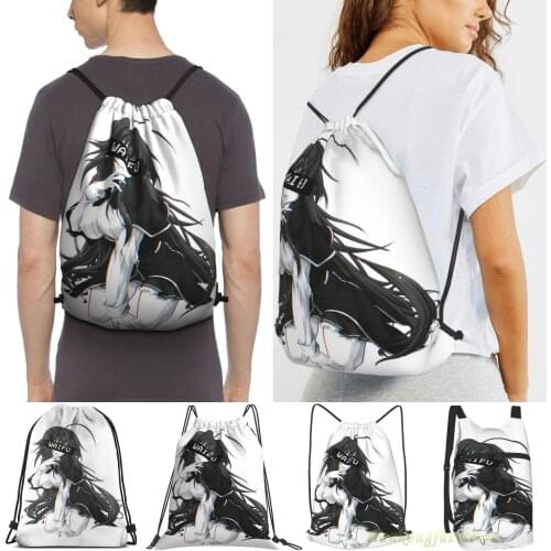 Rias Waifu Men Purpose Drawstring Backpack Bags Women Outdoor Travel Backpacks Gym Training Swimming Fitness Bag