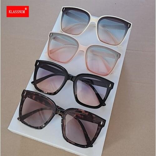 Vintage Oversize Square Sunglasses Women Luxury Brand Big Frame Men Sun Glasses Black Fashion Gradient Lens Eeyglasses Female