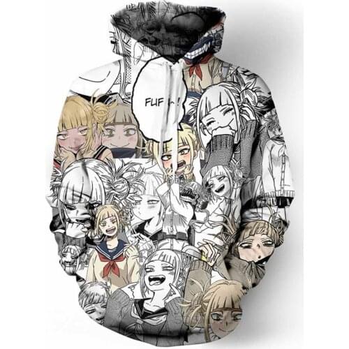 Anime My Hero Academia Himiko Toga JK Cosplay Costume 3D Printed Boku No Hero Academia Funny Hoodie Men Women Casual Sweatshirt