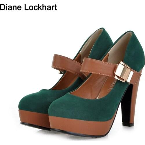Mary Jane Shoes Woman Fashion Autumn Brand Design Women Platform Pumps High Heels Femme Round Toe Party Ladies Shoes Heels Women