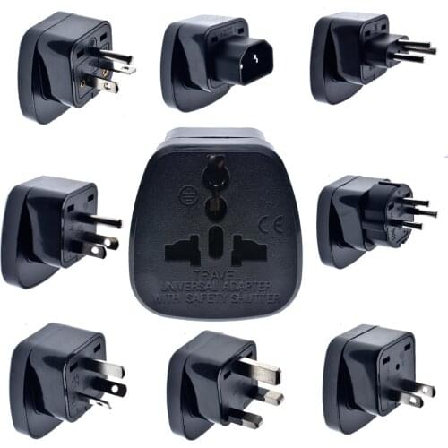 Universal Travel Adapter Plug Ports For International Europe, China, UK, UAE, Australia , Kr, Switzerland-Type A, C, G, I