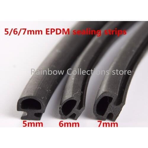 30meters 5mm EPDM Bottom width sealing strips bridge aluminum door/window sealed plastic strips energy saving windows and doors