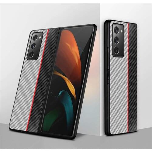 Protective Sleeve for Samsung Galaxy Z fold2 5G Phone Cover Carbon Fiber Pattern Phone Case Protective Shell