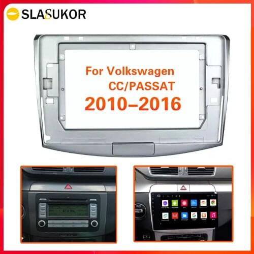 10.1 inch Car Radio Fascia For Volkswagen CC/PASSAT 2010-2016 Fascias Audio Fitting Adaptor Panel Frame Kits 2din car DVD frame