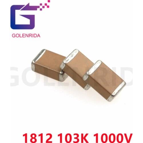 10pcs 1812 4532 103K 1000V X7R 10% SMD Thick Film Chip Multilayer Ceramic Capacitor