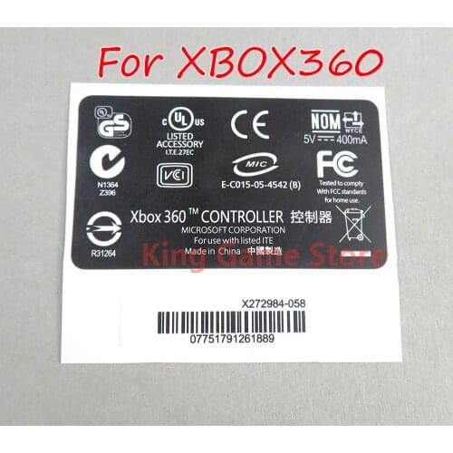 10pcs Wire/Wireless Back Lable Serial Sticker Laser stickers Label Seals For Xbox360 xbox 360 Controller