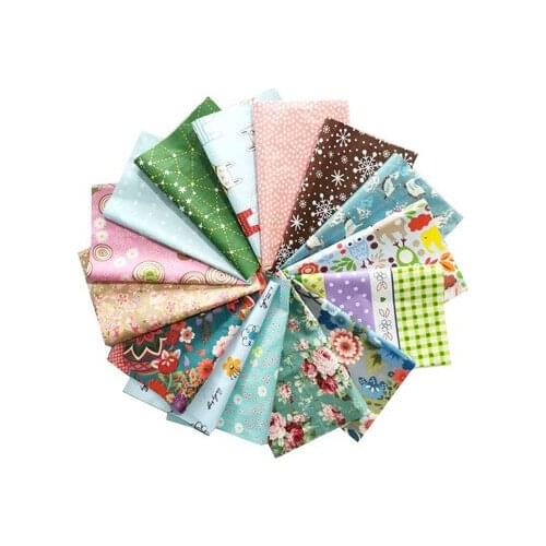 20cm*25cm*15pcs,Cotton Fabric Printed Cloth Sewing Quilting Fabrics For Patchwork Needlework DIY Handmade doll Accessories