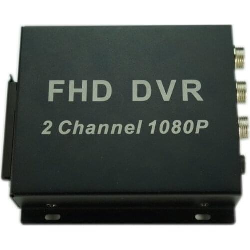 2ch FHD DVR support 1080 AHD Camera 1 channel Car Mobile SD DVR Recorder support sd card Support remote control