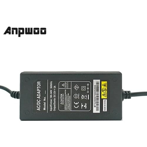ANPWOO CCTV Camera Power Adapter DC12V 3A AHD Camera Power Supply EU/US/UK/AU Plug