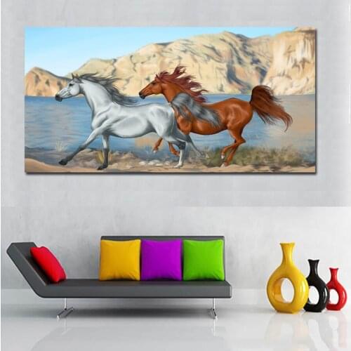 Two unicorns Large 5D DIY Diamond Painting Full Square Round Drill Embroidery Animal Mosaic craft supplies Home Decor AA2207