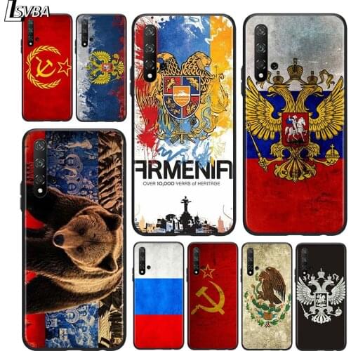 Russian Flag Federation for Huawei Honor 9X Lite 8X 9S 9A 9C 30 20 10i 20 10 10i 9 Lite 8C 8A 7C 7A Pro Black Phone Case