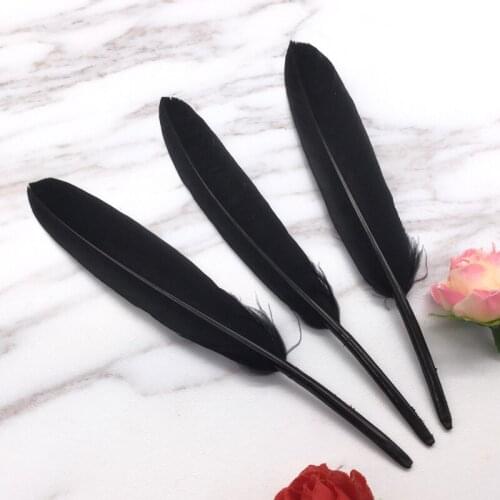 1000Pcs Black Goose Feathers 10-15cm For DIY Crafts Wedding Dreamcather Earring Show Decoration Plume Headdress Hat Accessories