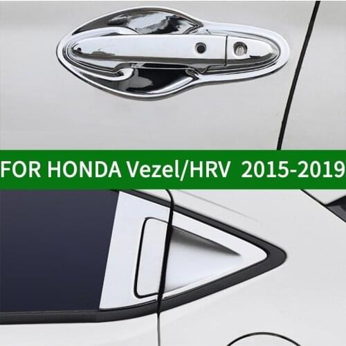 Chrome silver Front Rear Door Handle Bowl Cover Trim Molding For Honda HR-V Vezel HRV 2016 2017 2018 2019