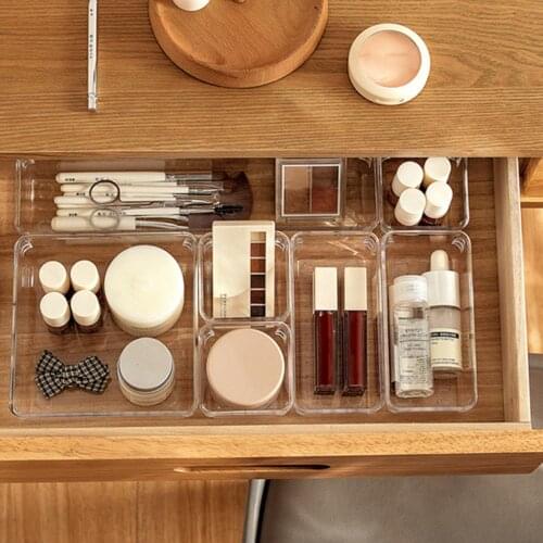 8% Hot Sales!!! Transparent Drawer Desktop Sundry Jewelry Cosmetics Storage Box Holder Container