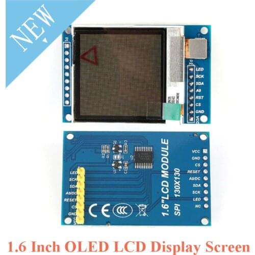 1.6 Inch OLED LCD Display Screen Module 1.6" TFT IPS Serial Port 130*130 SSD1283 Communicate Screen Controller for Arduino