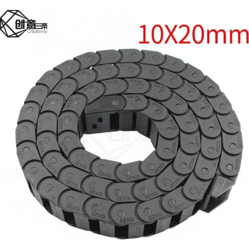 Bridge Cable Chain 1 Meter 10x20 Wire Carrier Transmission Plastic Drag Towline For Laser Cutting Engraving CNC Machine tool