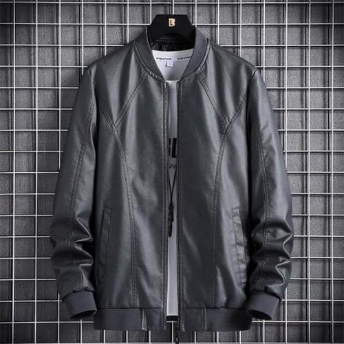 Men Faux Leather Jacket Motorcycle Mens Jackets Black Jaqueta De Couro Masculina Outwear Male PU Leather Coats