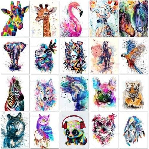 5D Diy Embroidery Animal Diamond Painting Kits Frog Deer Cross Stitch Full Drill Mosaic Rhinestones Art Home Wall Decor Gift