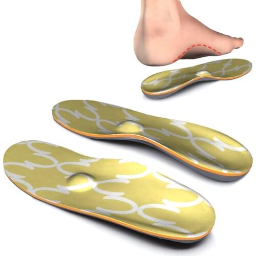 Gold Line Original length High Arch Support Insoles for flat feet Orthotic Inserts Women and Men iFitna