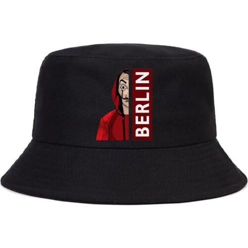 2021 La Casa De Papel Summer Hat Women Men Panama Bucket Cap The Design Flat Visor Bucket Hat Fisherman Hat