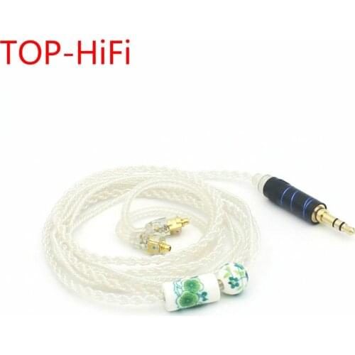 TOP-HiFi Free Shipping Hand-Made 3.5mm Silver Plated Earphone Wire MMCX For SE846 SE535 SE315 SE215 UE900