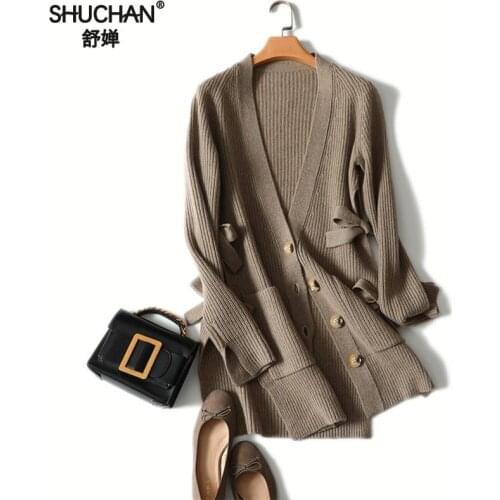 Женские модные кардиганы Shuchan China At AliExpress