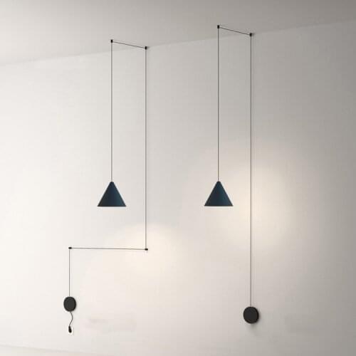 Nordic minimalist DIY restaurant lamp modern bar dining room personality creative line lamp geometric bedroom bedside chandelier